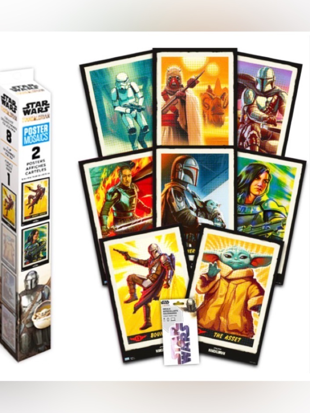 Star Wars Poster Mosaic Set - Blue, Yellow, Green, Purple- 2 Posters